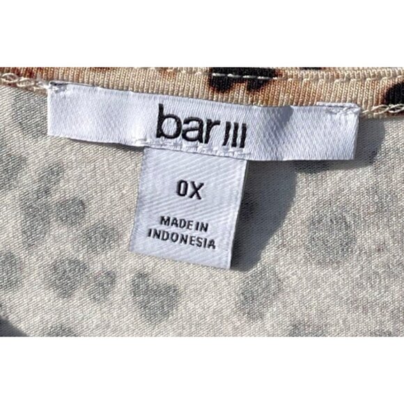 Bar III Cheetah Print Sleeveless Top 0X self lined front body only - Picture 5 of 8